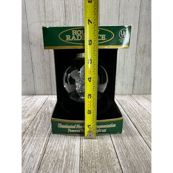 Vtg Holiday Radiance Illuminated Fine Glass Snowman Ornament Connects Light Set - Picture 6 of 8